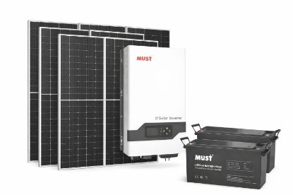 Imagen de Kit Solar Off-Grid MUST 6 kW – Paneles Longi + Batería de Litio 24 V, 6 kW nominal - 18 kVA pico - 5 KW en paneles